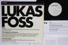 Виниловая пластинка LUKAS FOSS  Echoi  The Fragments Of Archilocho WER60040 WERGO 1968 Германия Классическая Б/у