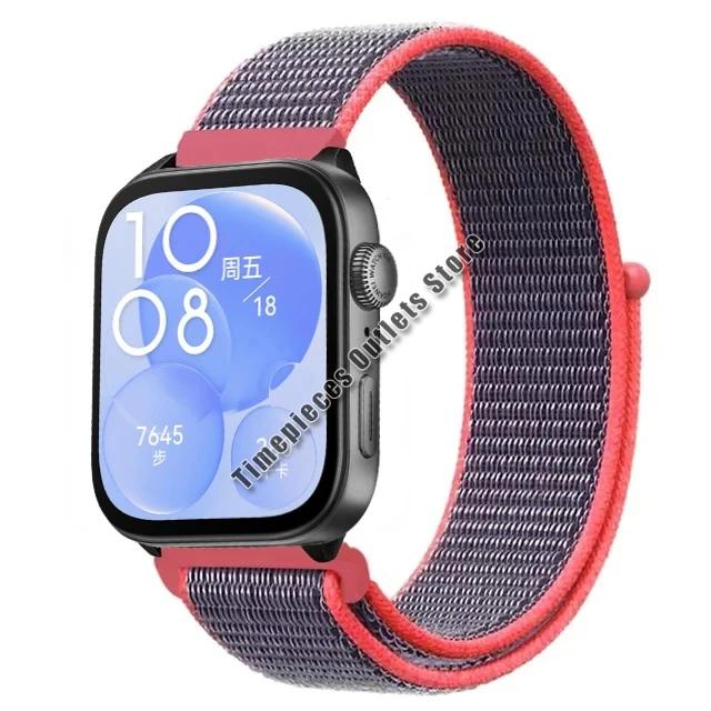 Нейлоновый ремешок-петля для Huawei Watch Fit 3 Sport, дышащий сменный браслет, браслет для Huawei Watch Fit 3, аксессуары для ремня