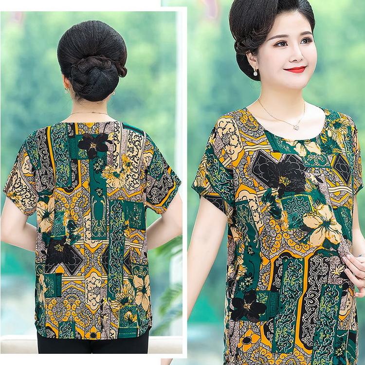 Женская модная повседневная футболка с короткими рукавами и сотнями принтов, свободные дышащие топы