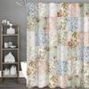 Bohemian Shower Curtain with Hooks Medieval Floral Vintage Shower Curtain for Bohemian Style Floral Bathroom Decor Waterproof Fa