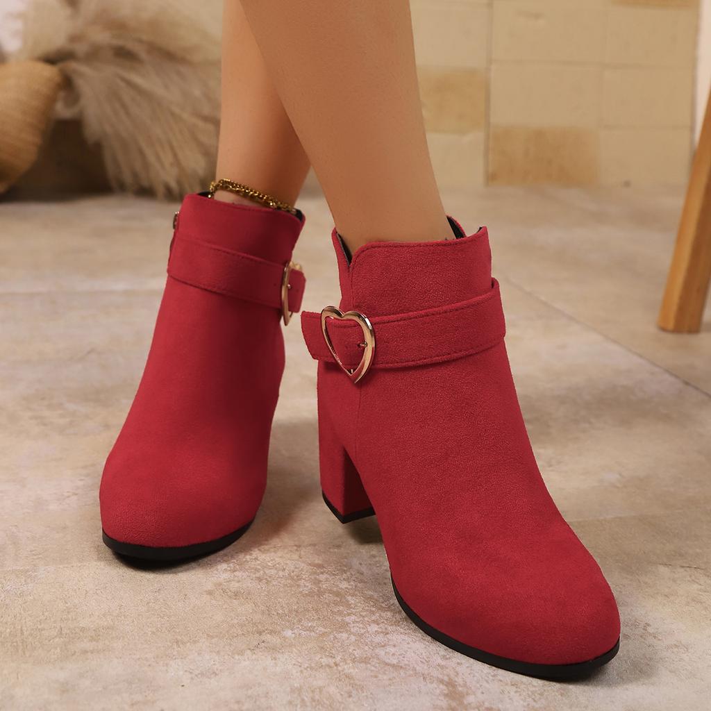 Fashion Women Ankle Boots Trend Outdoor Boots Retro Round Toe Platform High Heels Shoes for Women Spring Autumn Comfortable Boots Female