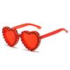 Heart-shaped Frame Rhinestone Decoration Sunglasses Outdoor Photos Decoration Travel Sunglasses Sun-Protective Bride Eyewear