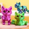 3D-печатная игрушка-кошка для снятия стресса, имитация кошки, шарнирная игрушка-непоседа в виде животного, настольная модель питомца, украшение для офисного стола