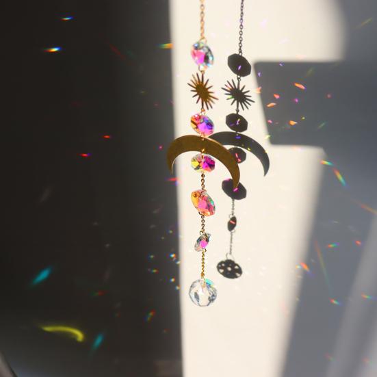 Изысканный подвесной кулон, практичный креативный многофункциональный кулон «Ловец солнца», луна, звезды, сад, искусственный кристалл