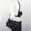 Prada Переиздание 2005 года Сумка через плечо Re-nylon 1BH204 NERO черная Нейлон/Сафьяно Женская Б/у