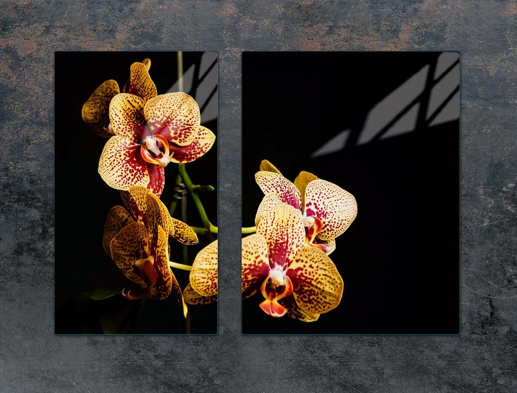 SZKLANA PŁYTA OCHRONNA NA KUCHENKĘ 70x52 ORCHIDEA