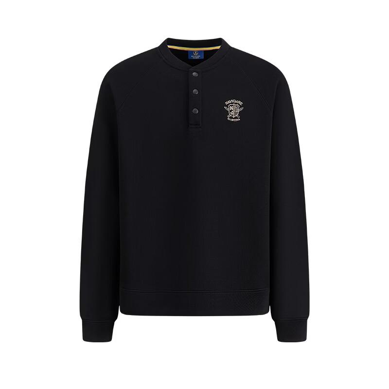 Navigare Men's Henley Collar Pullover Sweatshirt