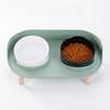 Кормушки для домашних животных Кошачьи двойные миски Кормушка Регулируемая высота Кошки Собаки Поилка Миска для воды Блюдо Приподнятое кормление Товары для котят