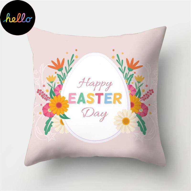 Easter Pillowcase Bunny Egg Rabbit Cus On Cover Happy Easter Decoration for Home Birthday Party Gifts for Kids