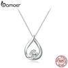 BAMOER 1CT Муассанит ожерелье в виде капли воды с лабораторным бриллиантом из стерлингового серебра 925 пробы, ожерелье-цепочка для женщин, свадебный подарок на День святого Валентина
