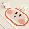 Диатомовый абсорбирующий коврик для пола, милый аниме-выражение, коврик для ванной, мультяшный коврик для спальни, коридора, противоскользящий коврик для двери
