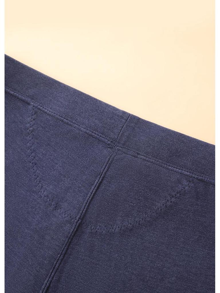 Men's Plus Size Warm Wool-Silk Thermal Knee-Pad Leggings with Temperature-Adjusting Waist Protector