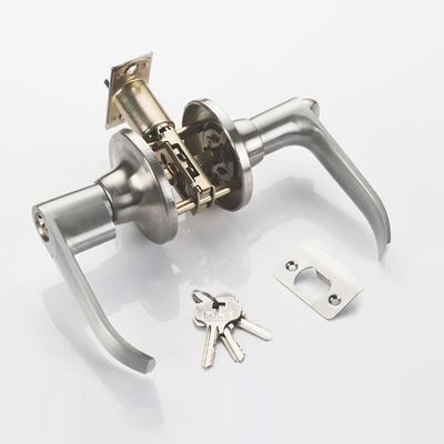 3-ригельный дверной замок Замок врезной из алюминиевого сплава Комплект замка с дверной ручкой Простая установка Универсальный замок