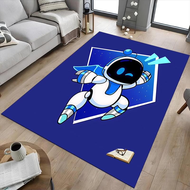 1pc Space Adventure Bot Carpet for Playroom Bedroom Living Room Sofa Home Decor,kids Game Area Rug Non-slip Floor Mat Y7235