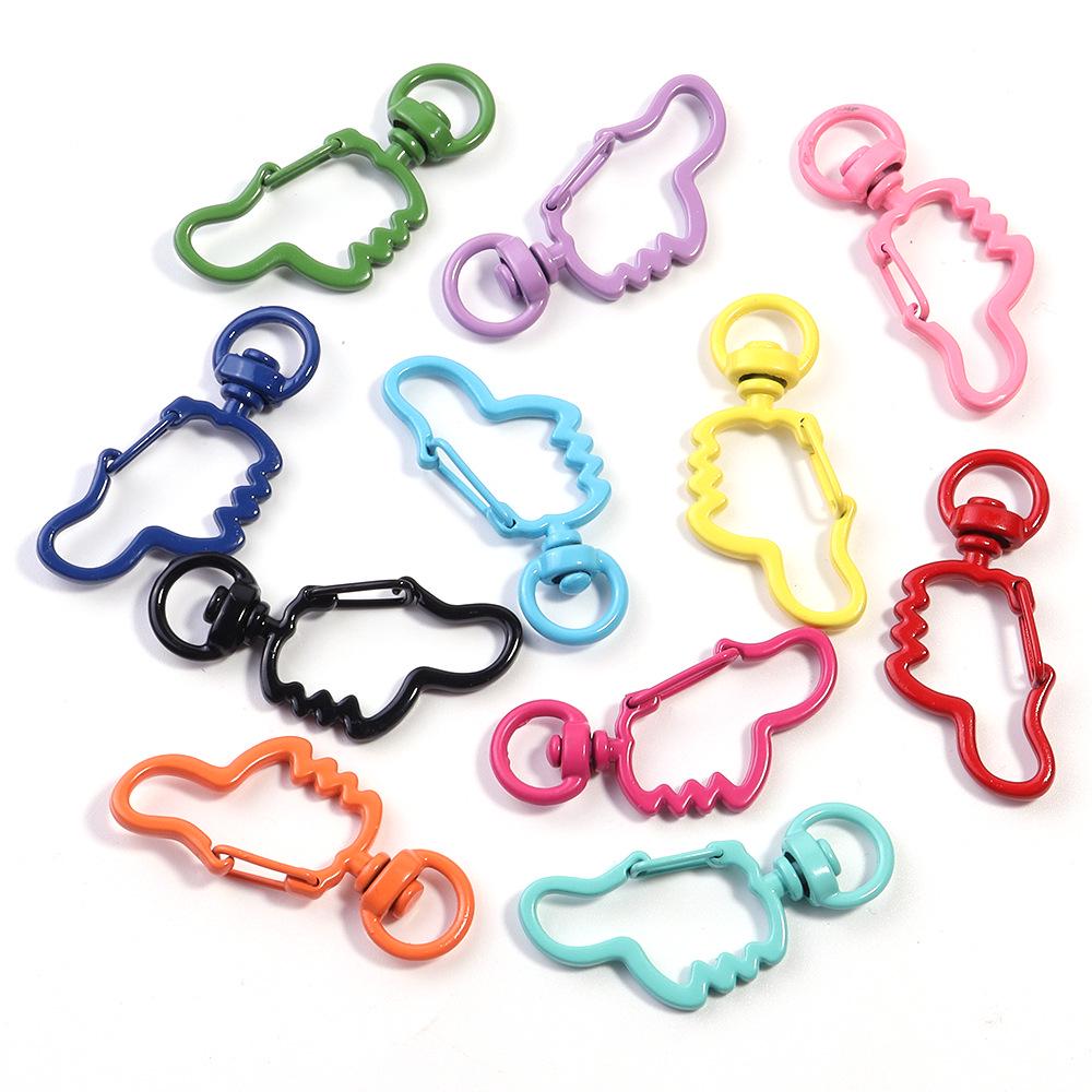 Цветной брелок-карабин из сплава: Аксессуары для браслетов «Сделай сам» в виде сердца, луны и звезды