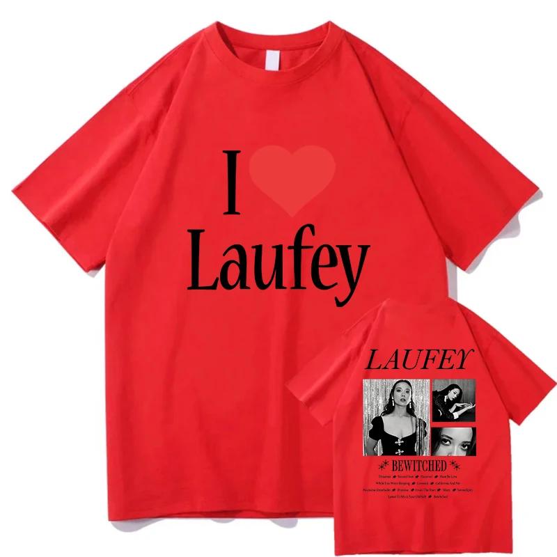 Футболки I Love Laufey The Bewitched Tour Merch Альбом Bewitched Crewneck Короткий рукав Уличная одежда Унисекс Женские футболки Модная одежда