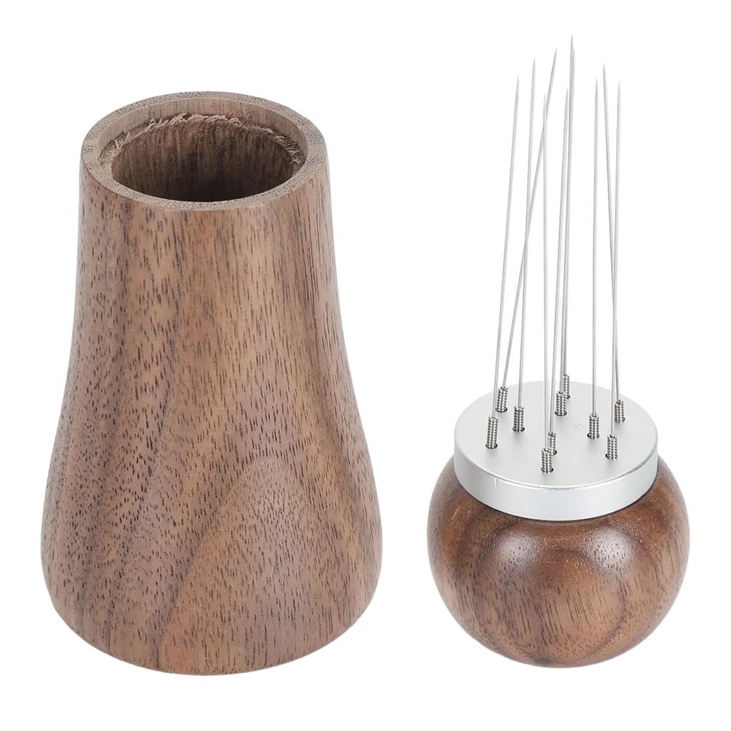 Coffee Stirrer Tool Wood Handle Stainless Steel Needle Easy To Use Multifunctional Coffee Distribution Tool