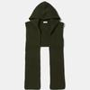 ODER merino hood warmer muffler-khaki