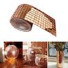 1 рулон самоклеящаяся плитка для стен из стекла DIY, самоклеящийся мозаичный зеркальный стикер на стену для дома, вечеринки, рождественского украшения