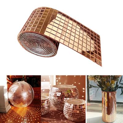1 рулон самоклеящаяся плитка для стен из стекла DIY, самоклеящийся мозаичный зеркальный стикер на стену для дома, вечеринки, рождественского украшения