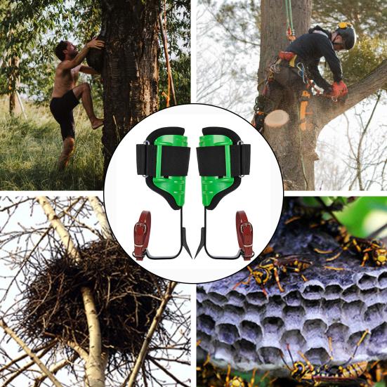Набор инструментов для лазания по деревьям Стальные шипы для лазания по деревьям Регулируемая страховочная привязь для лазания с усиленными ножными ремнями Оборудование арбориста для лесозаготовки Фрукты