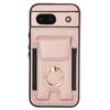 For Google Pixel 8a Kickstand Case PU Leather+TPU Phone Cover with Card Slots