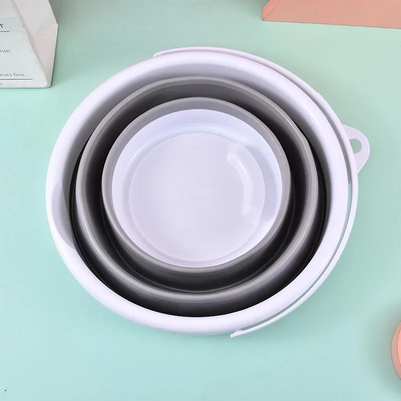 Practical Collapsible Bucket Plastic Home Car Wash Portable Small Bath Art Storage Water Station Wagon Fishing Outdoors