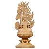 Shigenobu Art Sculpture Buddha Statue Acala Buddhist Altar Buddha Statue Wood Carving Cypress Wood Octagonal Pedestal Flame Halo Year of the Rooster