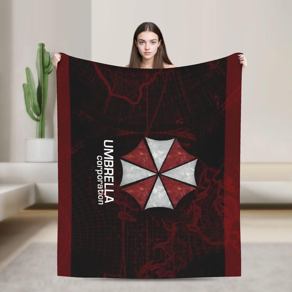Resident Umbrella Corps Eviled Blanket Cover Fleece The Sinister Business Ultra-Soft Throw Blanket for Airplane Travel Bed Rug