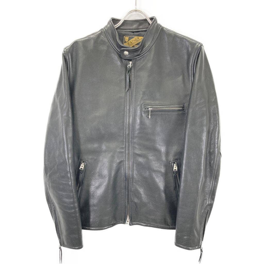 Y'2 LEATHER SR-41 Black Steer Oil Calf Single Rider's Jacket Jacket 40 blackUsed