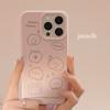Розовый Мягкий Клейкий Чехол для Мобильного Телефона Iphone17 Apple 15 Милый Маленький Персик 16promax Подходит для 13 Мягкий 12 Противоударный