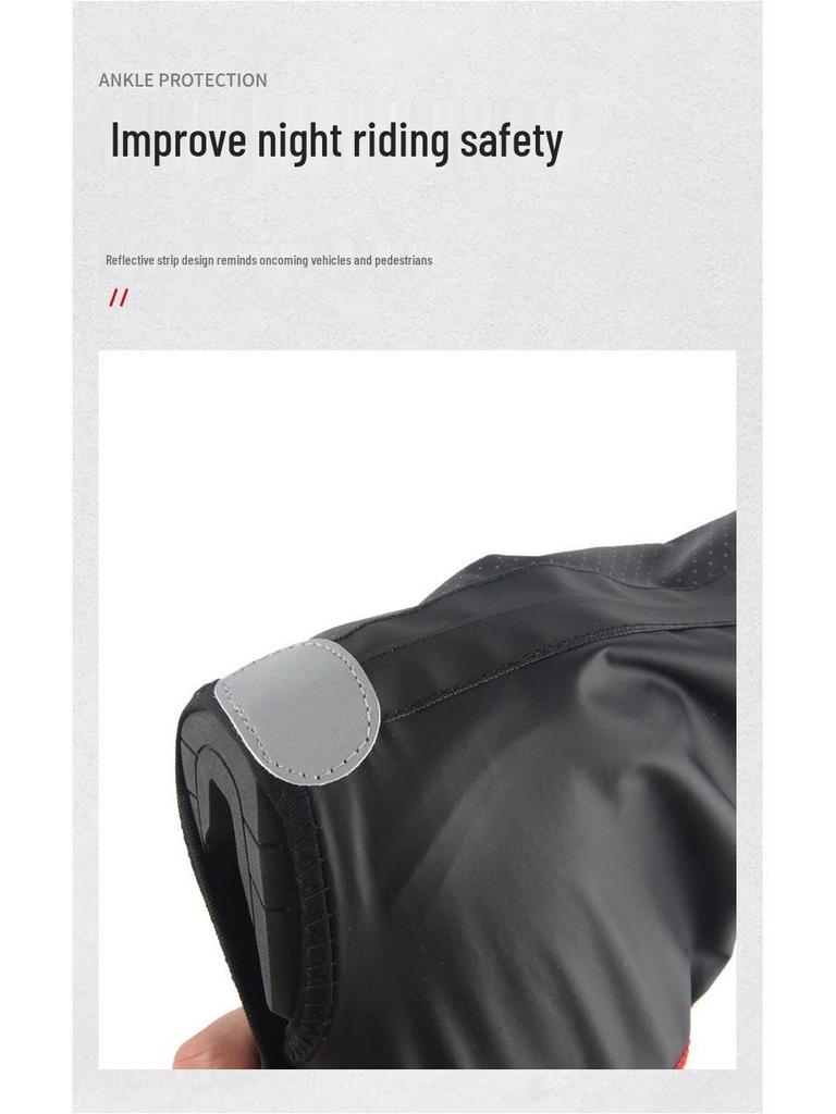 Windproof Waterproof Winter Cycling Shoe Covers - Warm PU Fabric