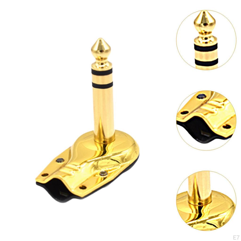 6.35 Mm Mono -jack Right -angled Plug Flat Male Guitar Effect -Pedal Connection