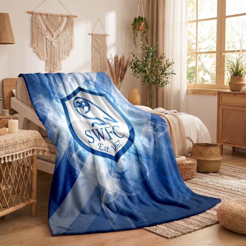 Флисовое одеяло в тематике Sheffield Wednesday Уютное мягкое плюшевое одеяло для спальни, дивана, путешествий