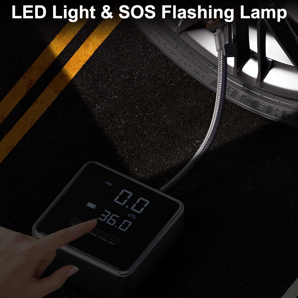 Перезаряжаемые аксессуары для шин ЖК-дисплей Воздушный компрессор Портативный воздушный насос Цифровой насос для накачивания шин