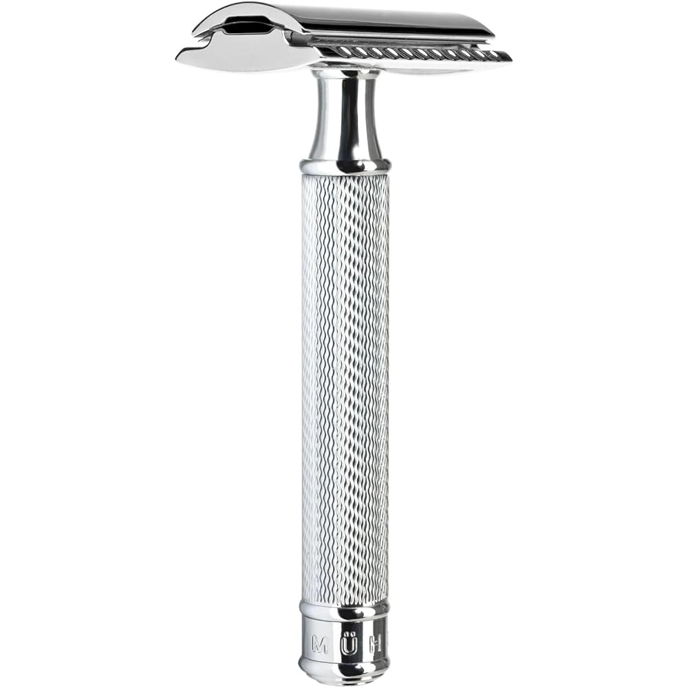 Muhle Traditional R89 Double Edge Safety Razor Metal Closed Comb Sensitive Skin Beginner Friendly German Design