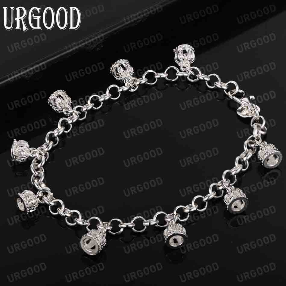 Подвеска в виде короны из стерлингового серебра 925 пробы с цирконием класса ААА, модные свадебные украшения