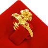 Sand Gold Ring for Women, Long-lasting Color Retention, Niche Sweet Imitation Gold Open Female Ring, Copper Alloy Accessories