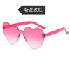 Солнцезащитные очки Peach Heart Love Glasses Trend без оправы, цельные, с морской пленкой, ослепительные цветные солнцезащитные очки