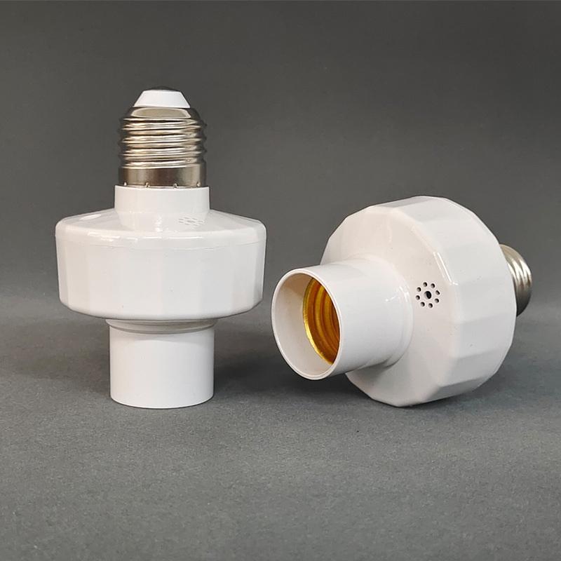 AC 85-265V Держатель лампы с датчиком движения человека PIR, регулируемая задержка времени, переключатель, светодиодный ночник 360 градусов, патрон E27