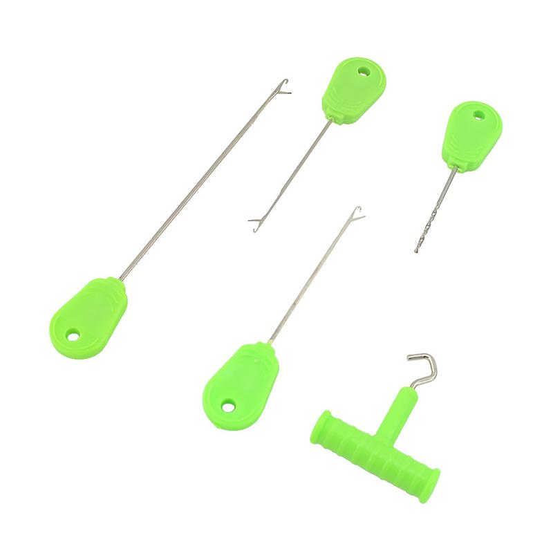 Carp Fishing Stainless Boilie Needle Scissor Set Drill Needle Knot Tyer Bait Drill Stringer Needle Tool Accessories
