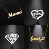 Ожерелье-цепочка Lemegeton Mama Letter для женщин, кулон Super Papa Мама Папа, цепочка из нержавеющей стали, чокер, ювелирное изделие, День матери