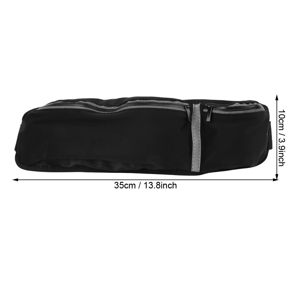 Sports Waist Bag Multifunction Outdoor Waterproof Largecapacity Belt Bag Running(Black Size)