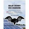 Car Mounted Bat Atmosphere Light Solar Powered Wireless LED Decorative Rear Window Triangle Window Interior Colorful Neon Lights Neon Lights 4