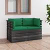 Day and Night - Day and Night 2-seater Garden Pallet Sofa and Solid Pine Wood Cushions