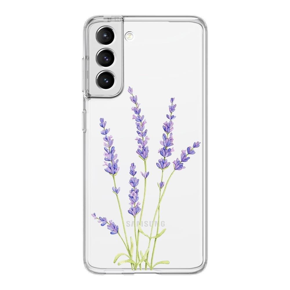 Чехол для телефона подсолнух Лаванда Фиолетовый Для Samsung Galaxy S23 S22 S20 Ultra S21 FE 5G S9 Plus S10E S8 Note 20 Прозрачный Чехол