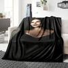 1pc Flannel Blanket, Elegant,Mysterious,Wednesday Pattern Printed Blanket, Sofa Bed Sofa Car Office Camping Travel Warm And Comfortable Soft