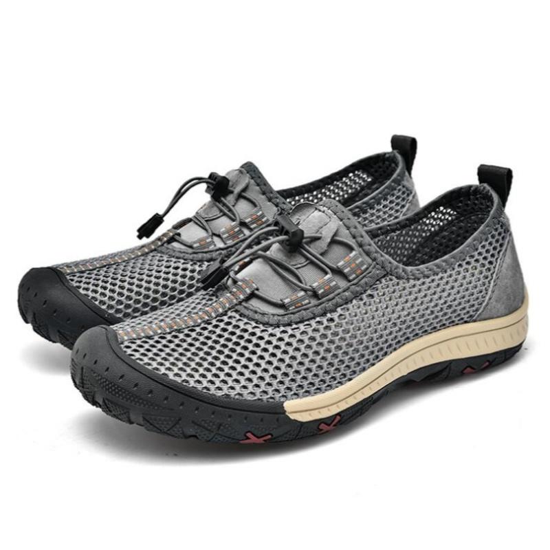 Летние мужские кроссовки для активного отдыха, дышащие мокасины, мужская повседневная обувь, противоскользящая сетчатая мужская обувь, водонепроницаемая для ходьбы, Zapatos