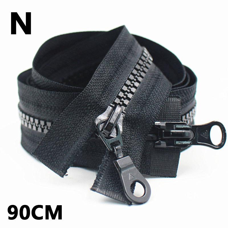 70/90см 5# Смоляная молния Двойной бегунок Молния для пуховика Одежда Сумки Швейные аксессуары Разъемные молнии Ремонтный аксессуар