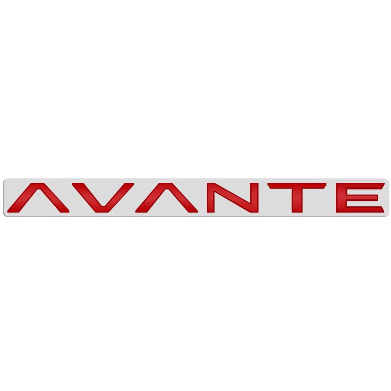 AAWB1 AAPR1 Глянцевый черный совместимый совместимый для AVANTE Металлическая эмблема с буквами 3D наклейки Эмблема багажника Декоративная наклейка Аксессуары для стайлинга автомобиля